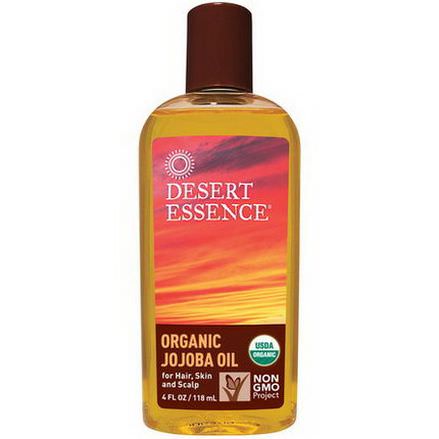 Desert Essence, Organic Jojoba Oil for Hair, Skin&Scalp 118ml