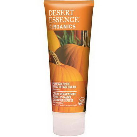Desert Essence, Organics, Hand Repair Cream, Pumpkin Spice 118ml