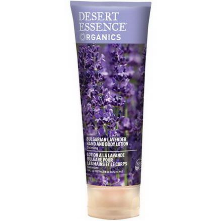 Desert Essence, Organics, Hand and Body Lotion, Bulgarian Lavender 237ml