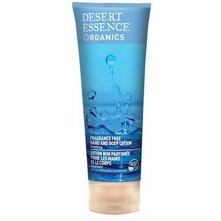Desert Essence, Organics, Hand and Body Lotion, Fragrance Free 237ml