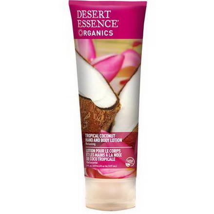 Desert Essence, Organics, Hand and Body Lotion, Tropical Coconut 237ml