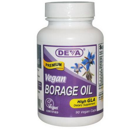 Deva, Borage Oil, 90 Vegan Caps