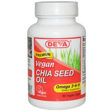 Deva, Chia Seed Oil, 90 Vegan Caps