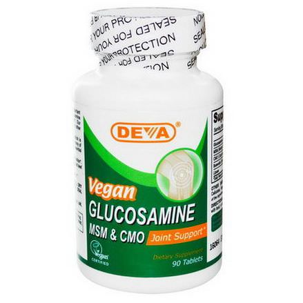 Deva, Glucosamine MSM&CMO, Vegan, 90 Tablets