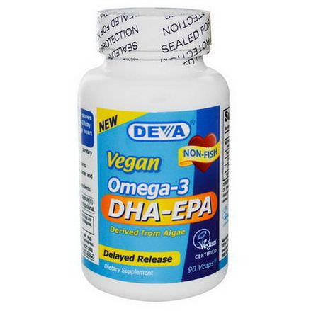 Deva, Omega-3 DHA-EPA, Vegan, 90 Vcaps