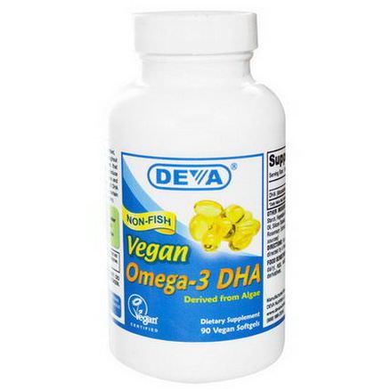 Deva, Omega-3 DHA, Vegan, 90 Vegan Softgels