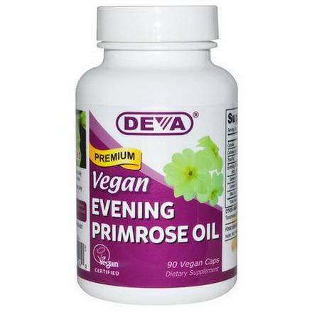 Deva, Premium Vegan Evening Primrose Oil, 90 Vegan Caps