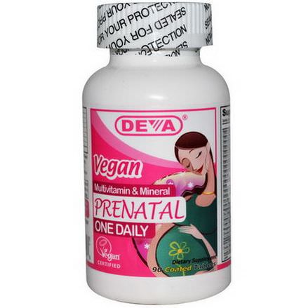 Deva, Prenatal, Multivitamin&Mineral One Daily, 90 Coated Tablets