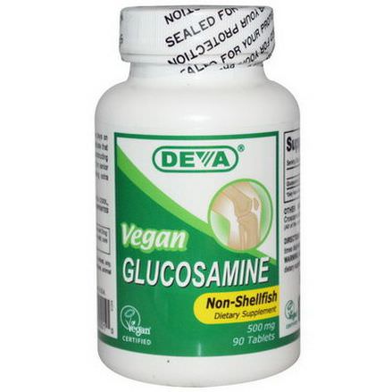 Deva, Vegan Glucosamine, 500mg, 90 Tablets