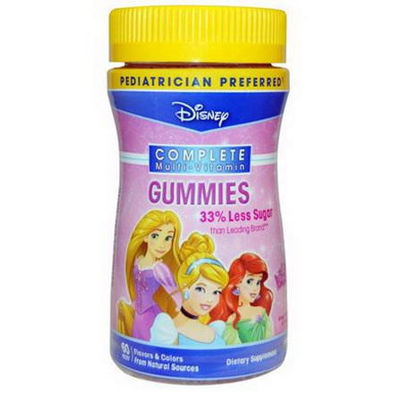 Disney, Princess, Complete Multi-Vitamin Gummies, Grape, Orange, Cherry, 60 Pieces