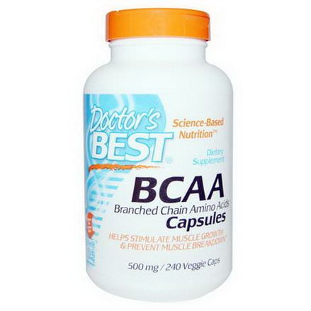 Doctor's Best, BCAA Capsules, 500mg, 240 Veggie Caps