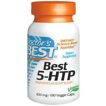 Doctor's Best, Best 5-HTP, 100mg, 180 Veggie Caps
