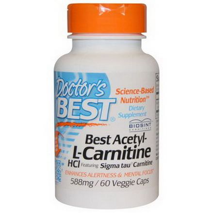 Doctor's Best, Best Acetyl-L-Carnitine HCl, 588mg, 60 Veggie Caps