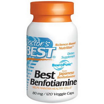 Doctor's Best, Best Benfotiamine, 80mg, 120 Veggie Caps