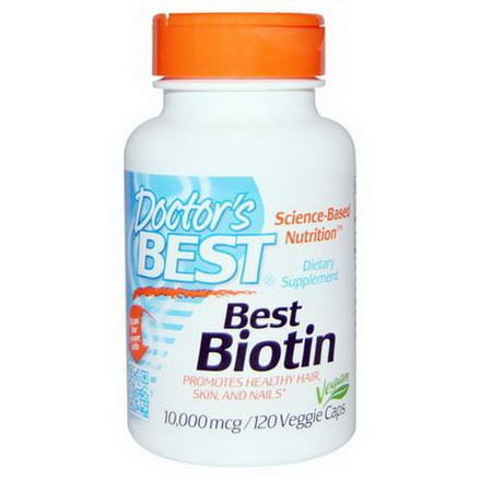 Doctor's Best, Best Biotin, 10,000mcg, 120 Veggie Caps
