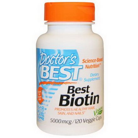 Doctor's Best, Best Biotin, 5000mcg, 120 Veggie Caps