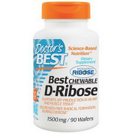 Doctor's Best, Best Chewable D-Ribose, 1500mg, 90 Wafers