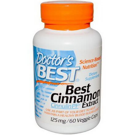 Doctor's Best, Best Cinnamon Extract, 125mg, 60 Veggie Caps