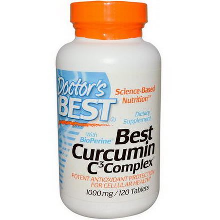 Doctor's Best, Best Curcumin C3 Complex with BioPerine, 1000mg, 120 Tablets