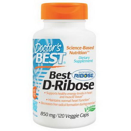 Doctor's Best, Best D-Ribose, 850mg, 120 Veggie Caps