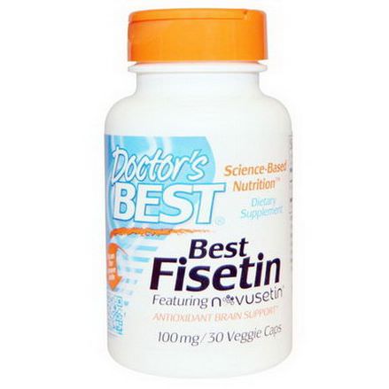 Doctor's Best, Best Fisetin, Featuring Novusetin, 100mg, 30 Veggie Caps