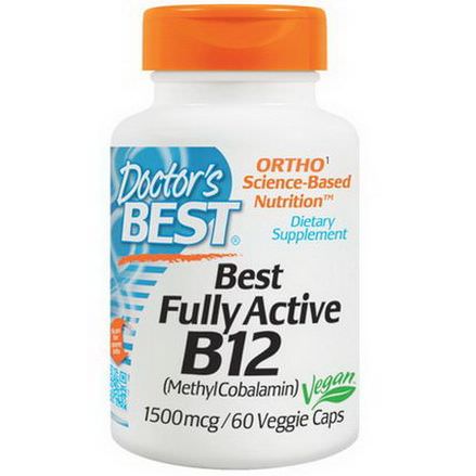 Doctor's Best, Best Fully Active B12, 1500mcg, 60 Veggie Caps