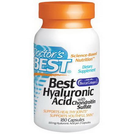 Doctor's Best, Best Hyaluronic Acid, With Chondroitin Sulfate, 180 Capsules