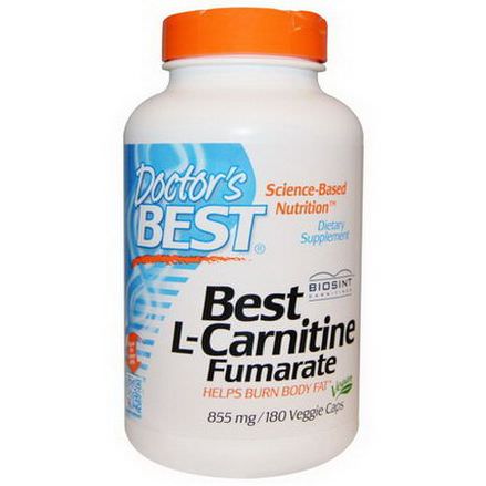 Doctor's Best, Best L-Carnitine Fumarate, 855mg, 180 Veggie Caps