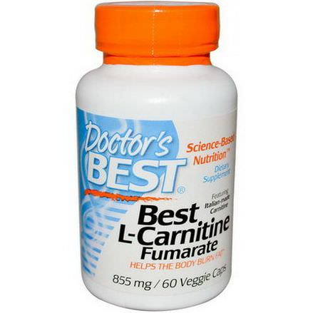 Doctor's Best, Best L-Carnitine Fumarate, 855mg, 60 Veggie Caps