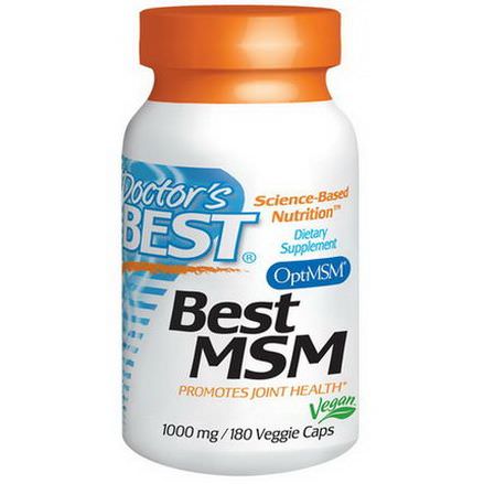 Doctor's Best, Best MSM, 1000mg, 180 Veggie Caps