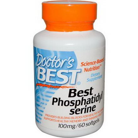 Doctor's Best, Best Phosphatidylserine, 100mg, 60 Softgels