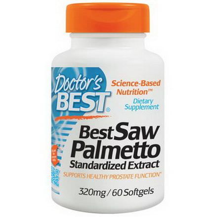 Doctor's Best, Best Saw Palmetto, Standardized Extract, 320mg, 60 Softgels