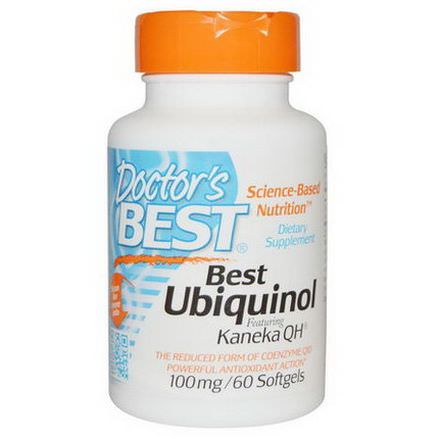 Doctor's Best, Best Ubiquinol, Featuring Kaneka QH, 100mg, 60 Softgels