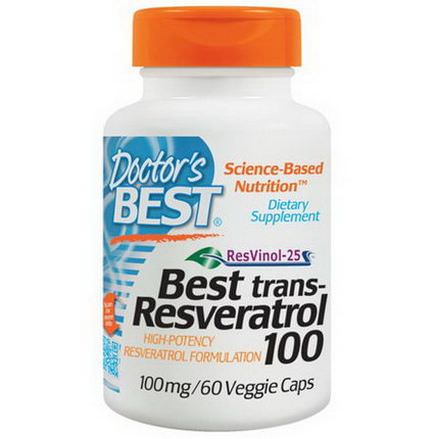 Doctor's Best, Best trans-Resveratrol 100, 100mg, 60 Veggie Caps