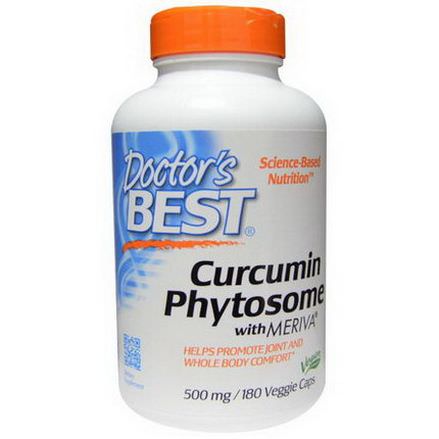 Doctor's Best, Curcumin Phytosome, With Meriva, 500mg, 180 Veggie Caps