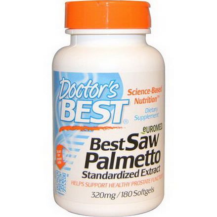 Doctor's Best, Euromed, Best Saw Palmetto, Standardized Extract, 320mg, 180 Softgels