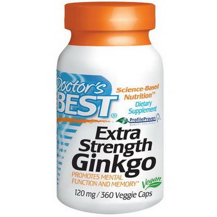Doctor's Best, Extra Strength Ginkgo, 120mg, 360 Veggie Caps