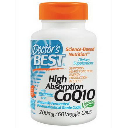 Doctor's Best, High Absorption CoQ10, 200mg, 60 Veggie Caps