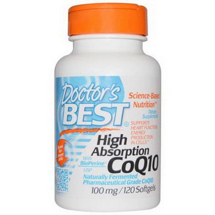 Doctor's Best, CoQ10, with BioPerine, 100mg, 120 Softgels