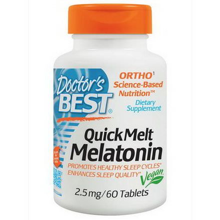 Doctor's Best, Quick Melt Melatonin, 2.5mg, 60 Tablets