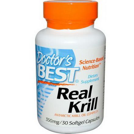 Doctor's Best, Real Krill, 350mg, 30 Softgel Capsules