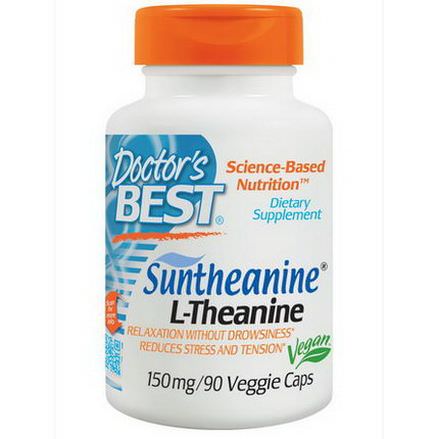Doctor's Best, Suntheanine L-Theanine, 150mg, 90 Veggie Caps