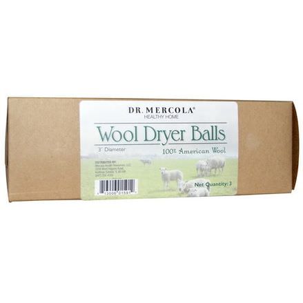 Dr. Mercola, Healthy Home, Wool Dryer Balls, 3 Balls