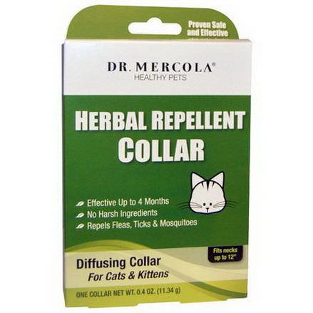 Dr. Mercola, Herbal Repellent Collar for Cats&Kittens, One Collar 11.34g