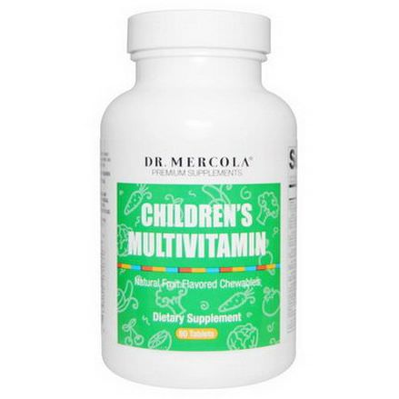 Dr. Mercola, Premium Supplements, Children's Multivitamin, Fruit Flavored Chewables, 60 Tablets