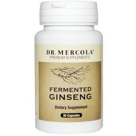Dr. Mercola, Premium Supplements, Fermented Ginseng, 30 Capsules