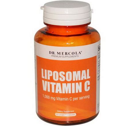 Dr. Mercola, Premium Supplements, Liposomal Vitamin C, 1,000mg, 60 Licaps Capsules