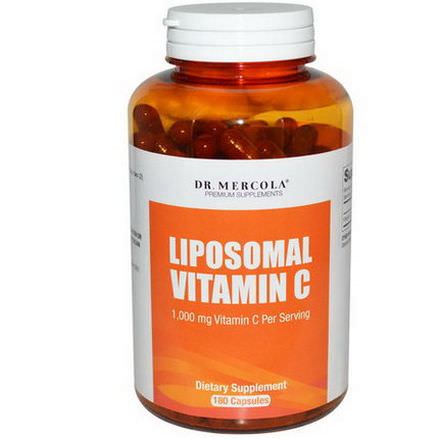 Dr. Mercola, Premium Supplements, Liposomal Vitamin C, 180 Capsules