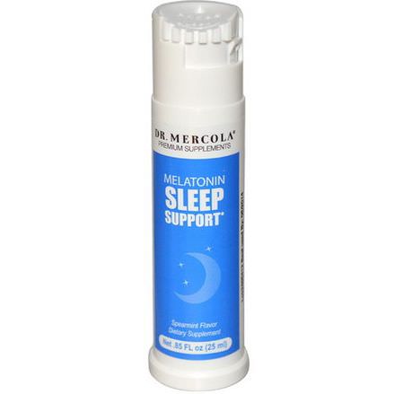 Dr. Mercola, Premium Supplements, Melatonin Sleep Support, Spearmint Flavor 25ml