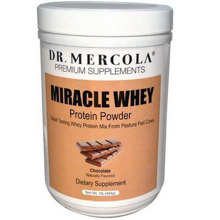 Dr. Mercola, Premium Supplements, Miracle Whey, Protein Powder, Chocolate 454g